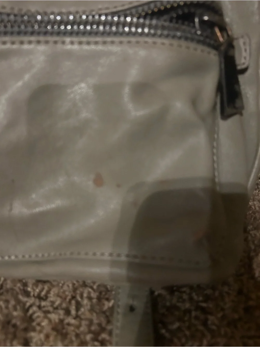 Frye Light Gray Leather Mini Backpack